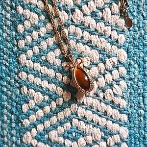 Beautiful Tiger Eye Bow Pendant